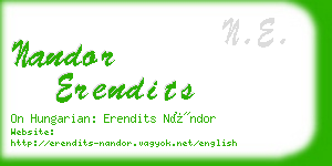 nandor erendits business card